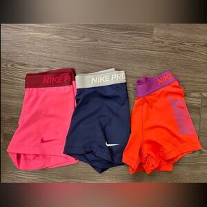 3 Pairs Of Nike Pro Spandex